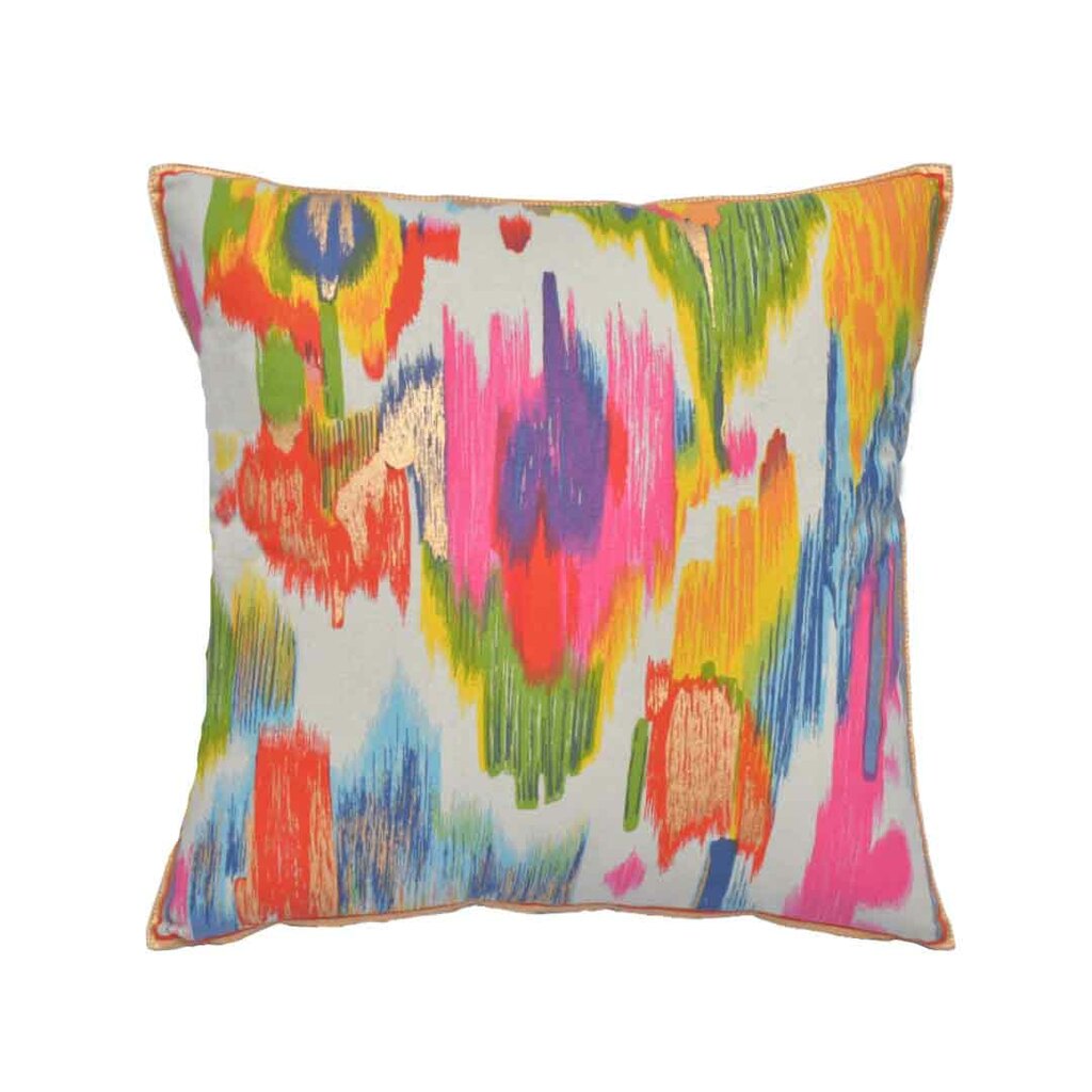 Cotton Cushion Cover - Rangeen Ikat Joy