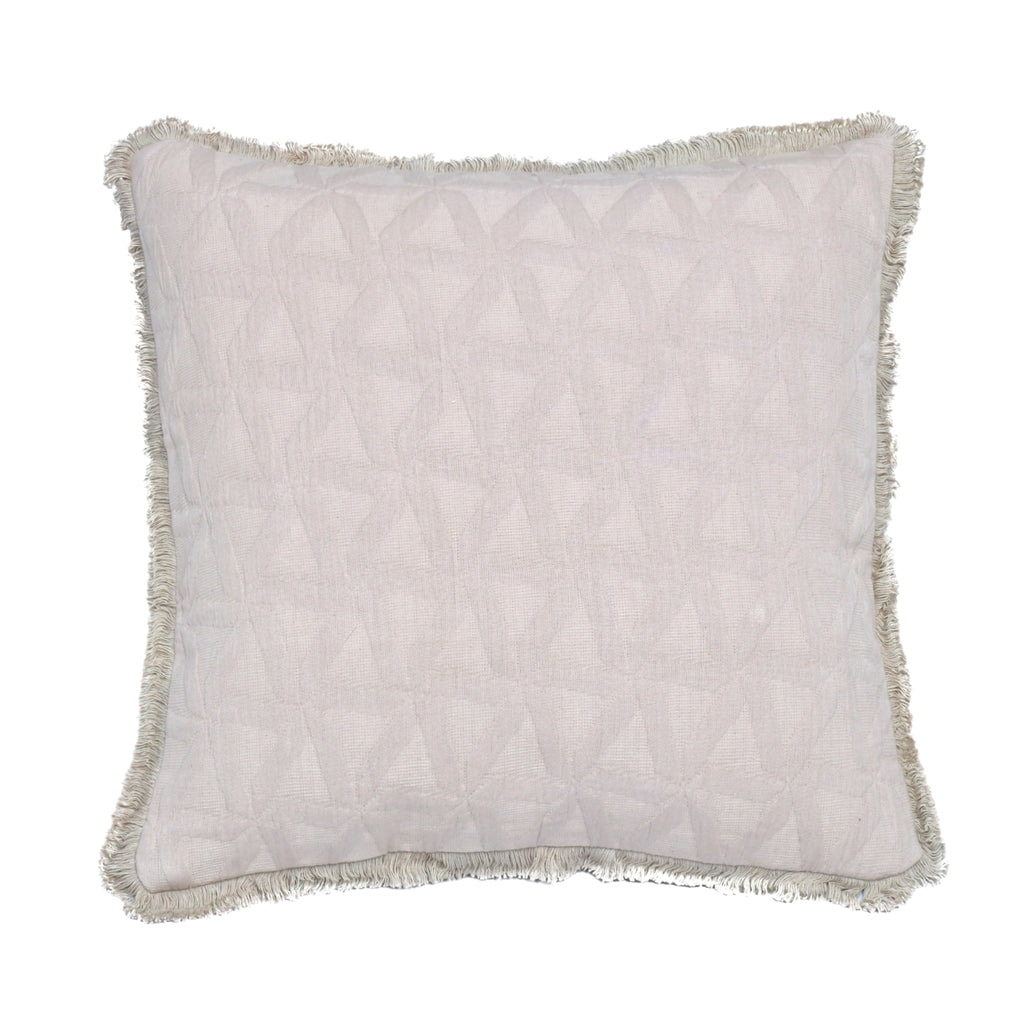 Cushion Cover with Fring - Matelasse Rockport Gray
