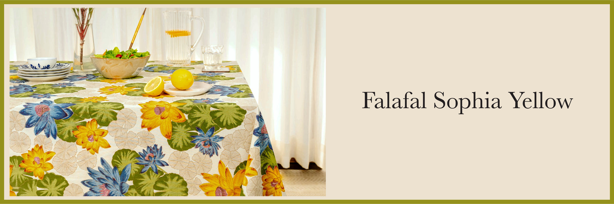 Falafal Sophia Yellow Table Collection