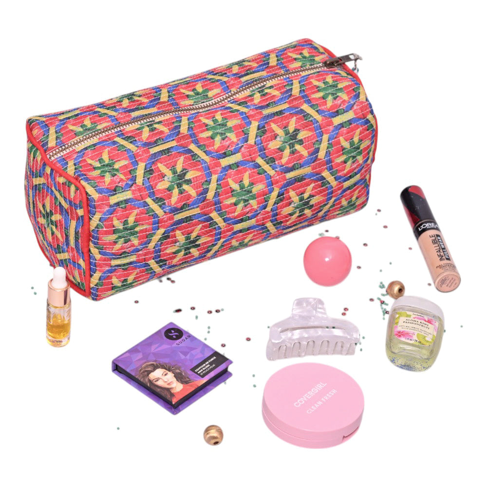 Beauty Bag - Basket Weave Multi