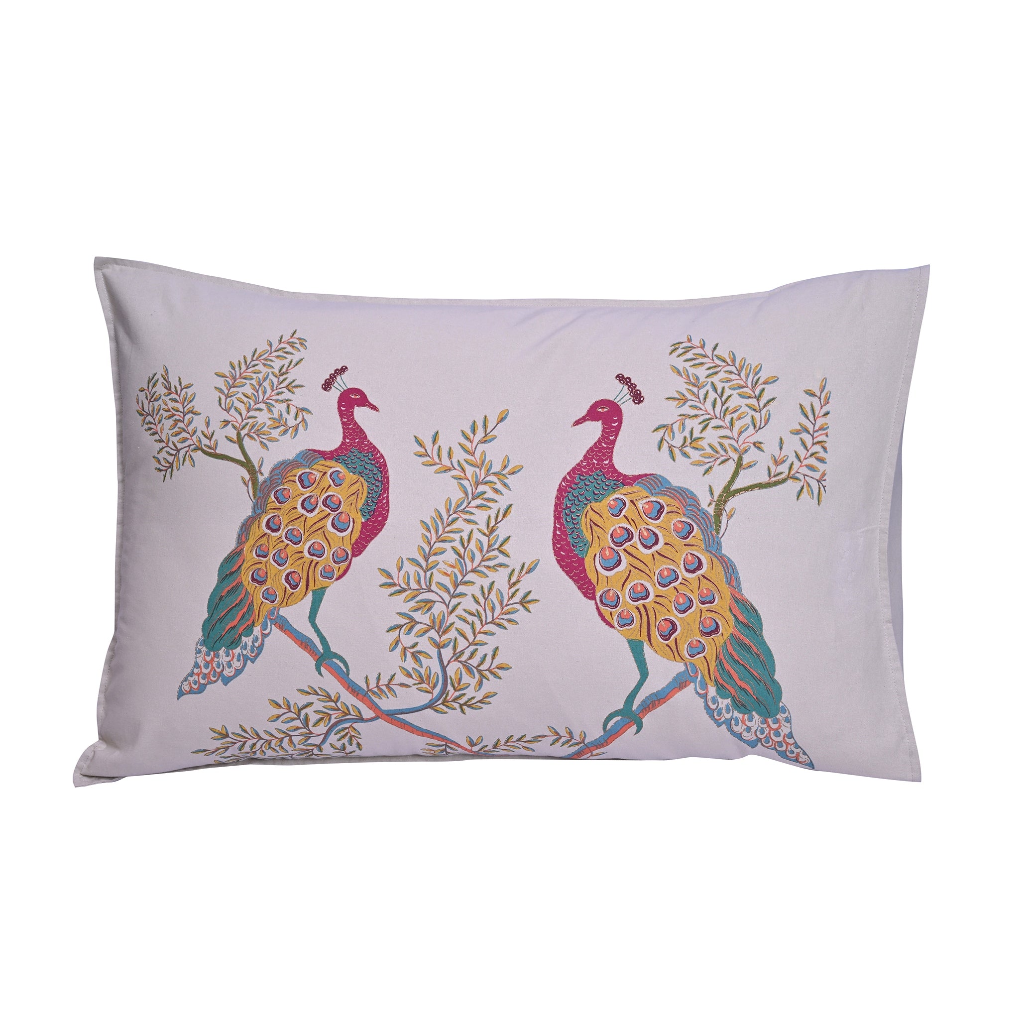 Pillow Cover - Peacock Jublient Red