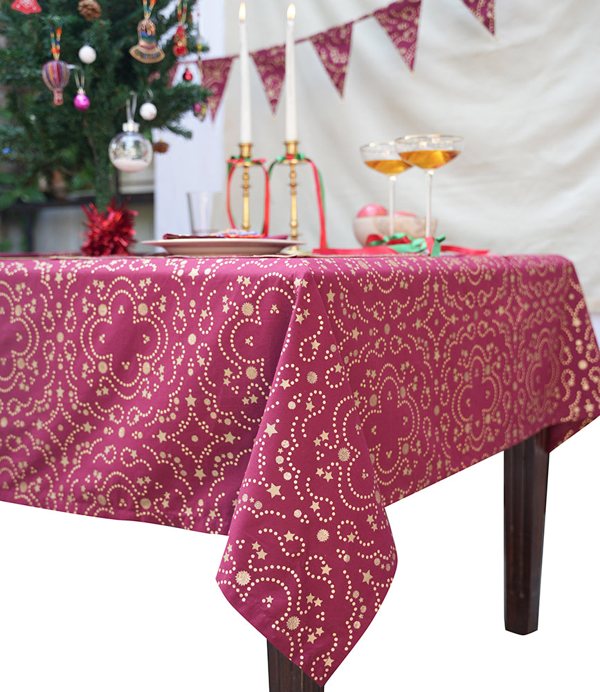 Table Cloth - Luminarie Maroon