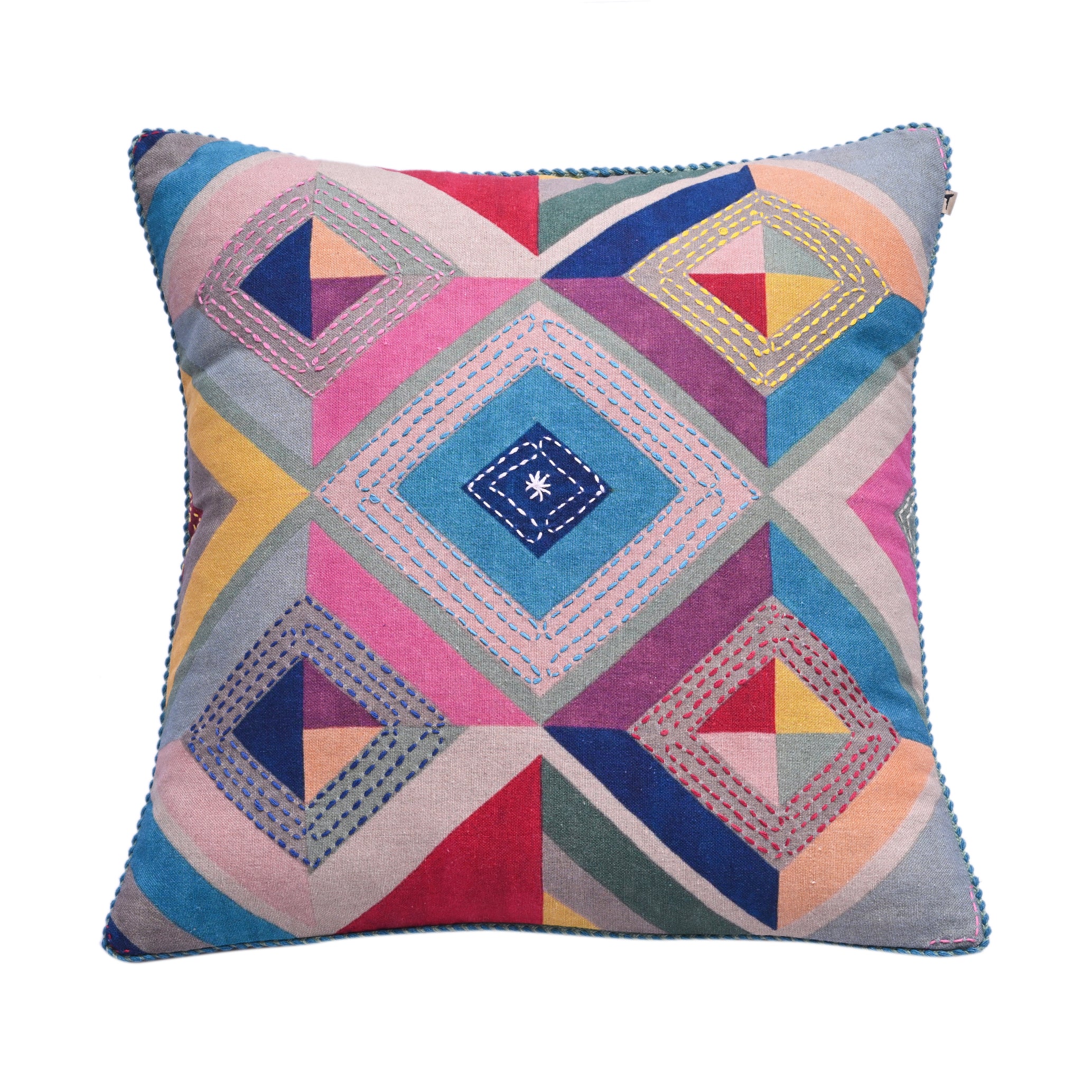 Cushion Cover with Fringe - Madina Safi Vibrant