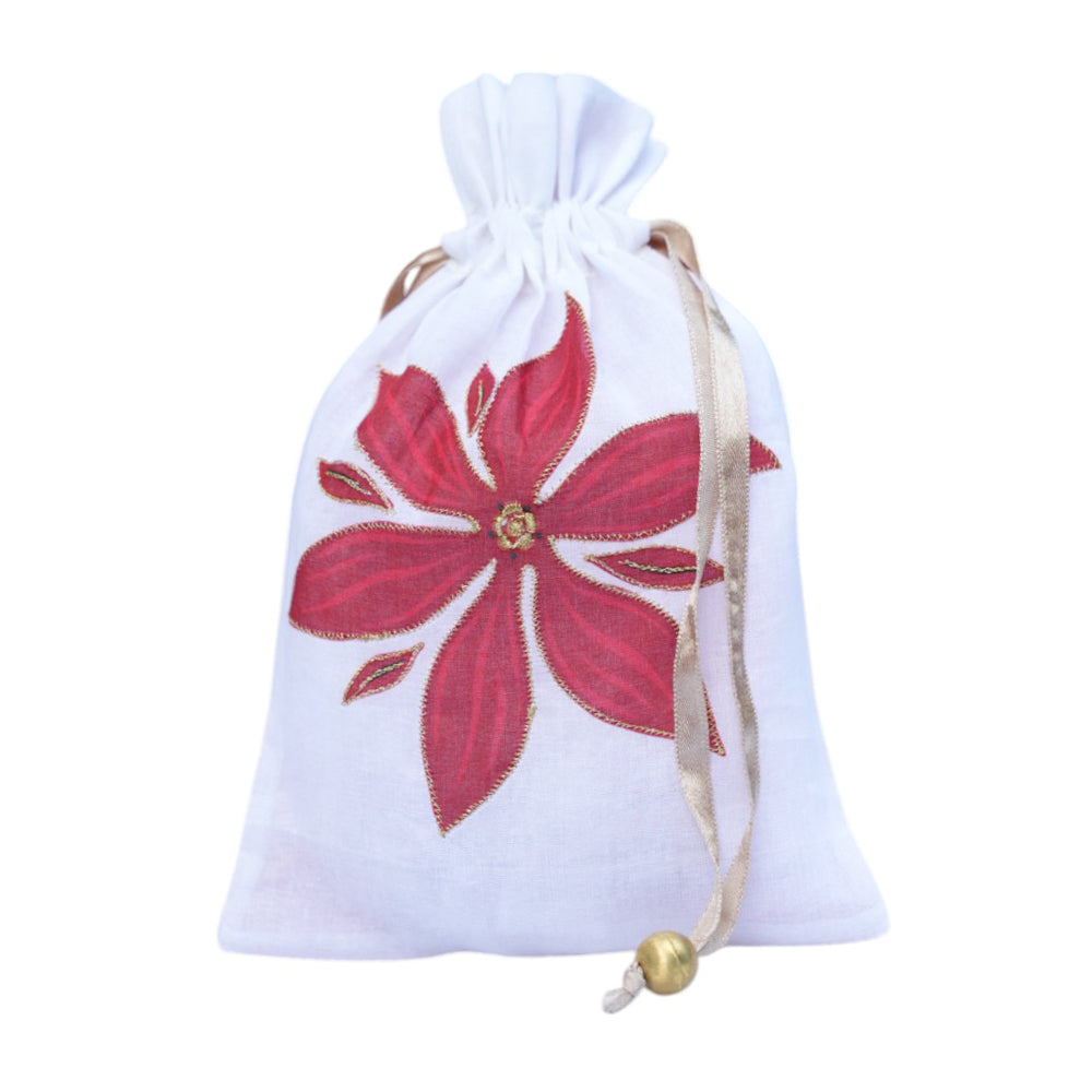 Potli Pouch - Festive Garland Natural