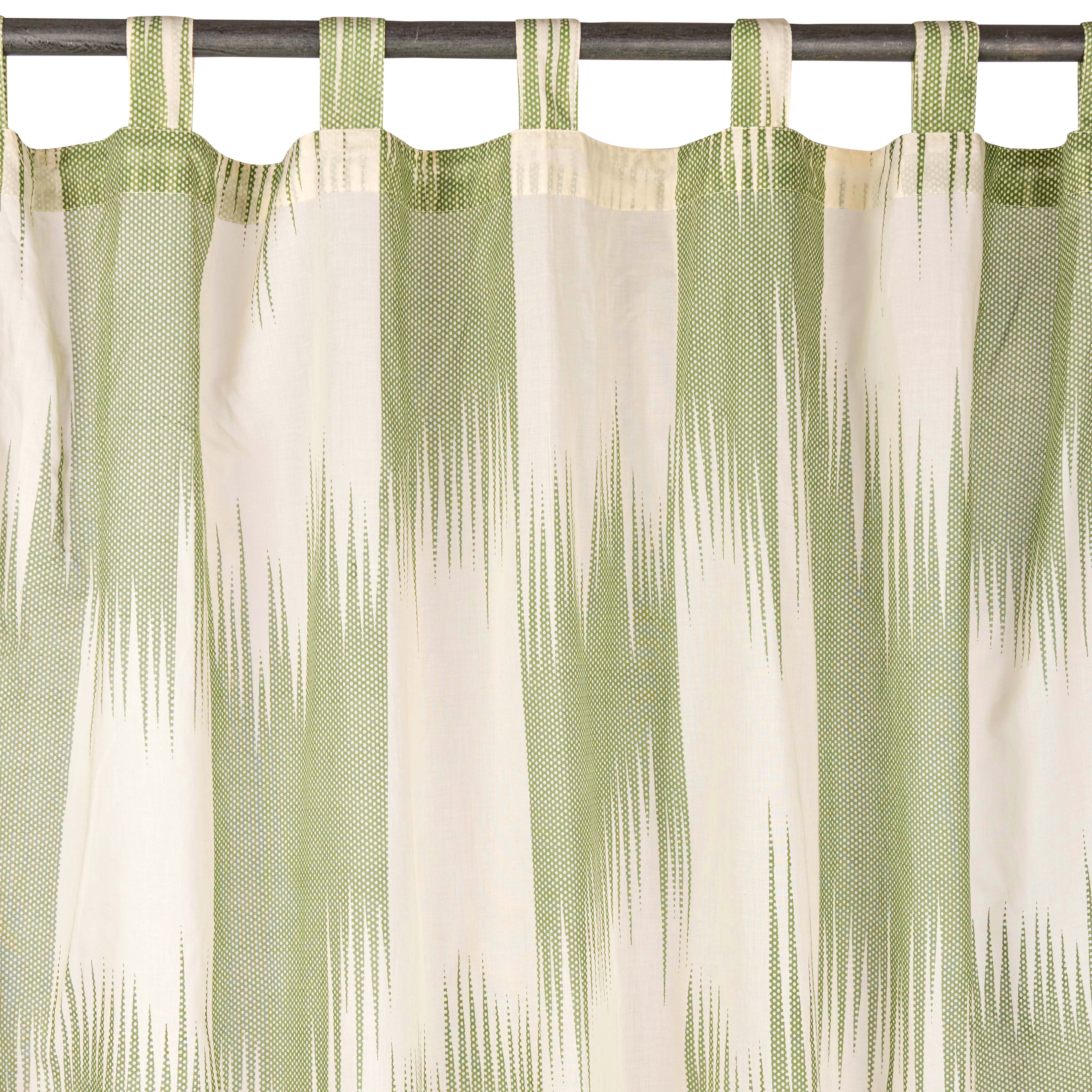 Curtain - Brush Ikat Warm Olive (Voile)