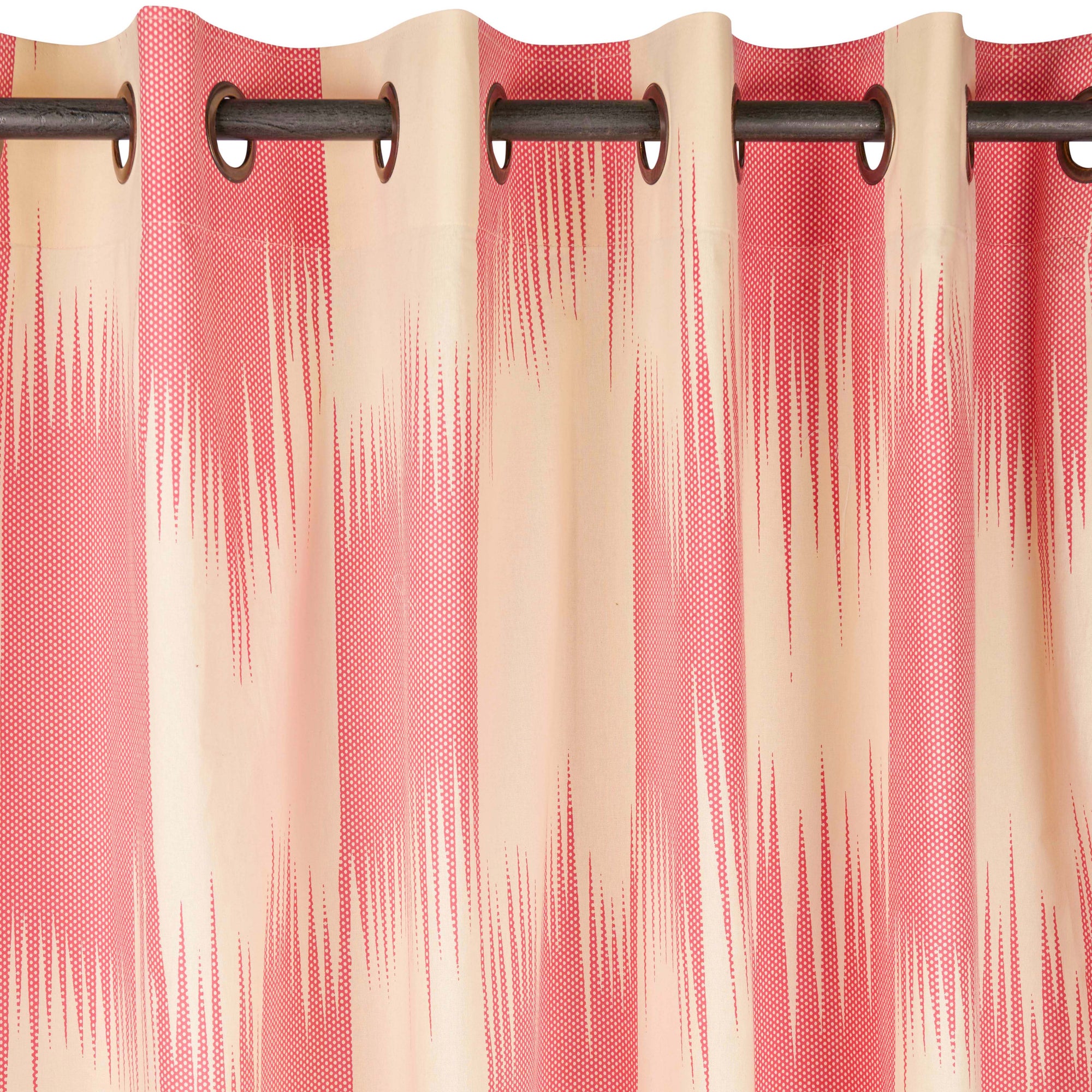 Curtain - Brush Ikat Red (Sheeting)