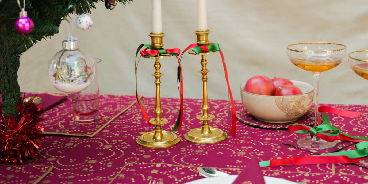 Table Cloth - Luminarie Maroon