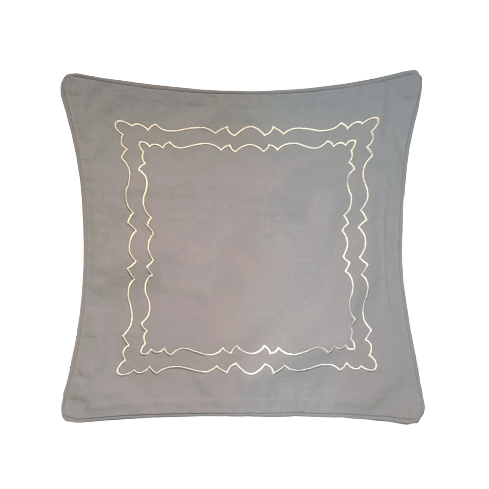 Scalloped Cushion Cover - Grey