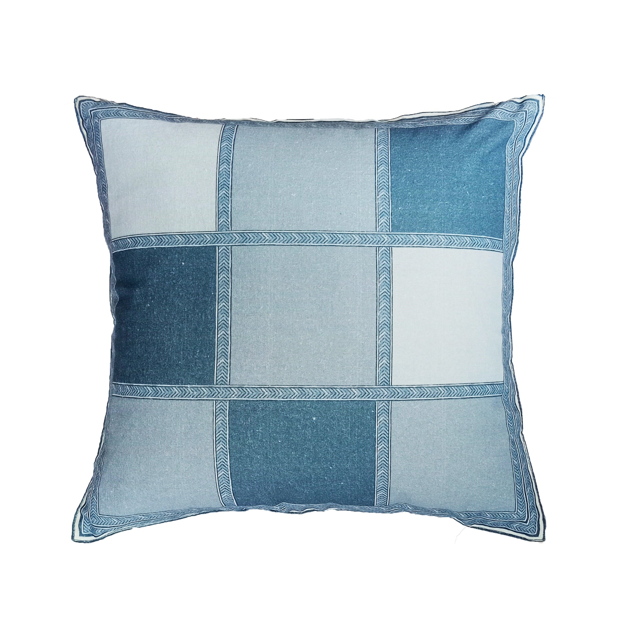 Cotton Cushion Cover - Patta and Salli Tempest Blue