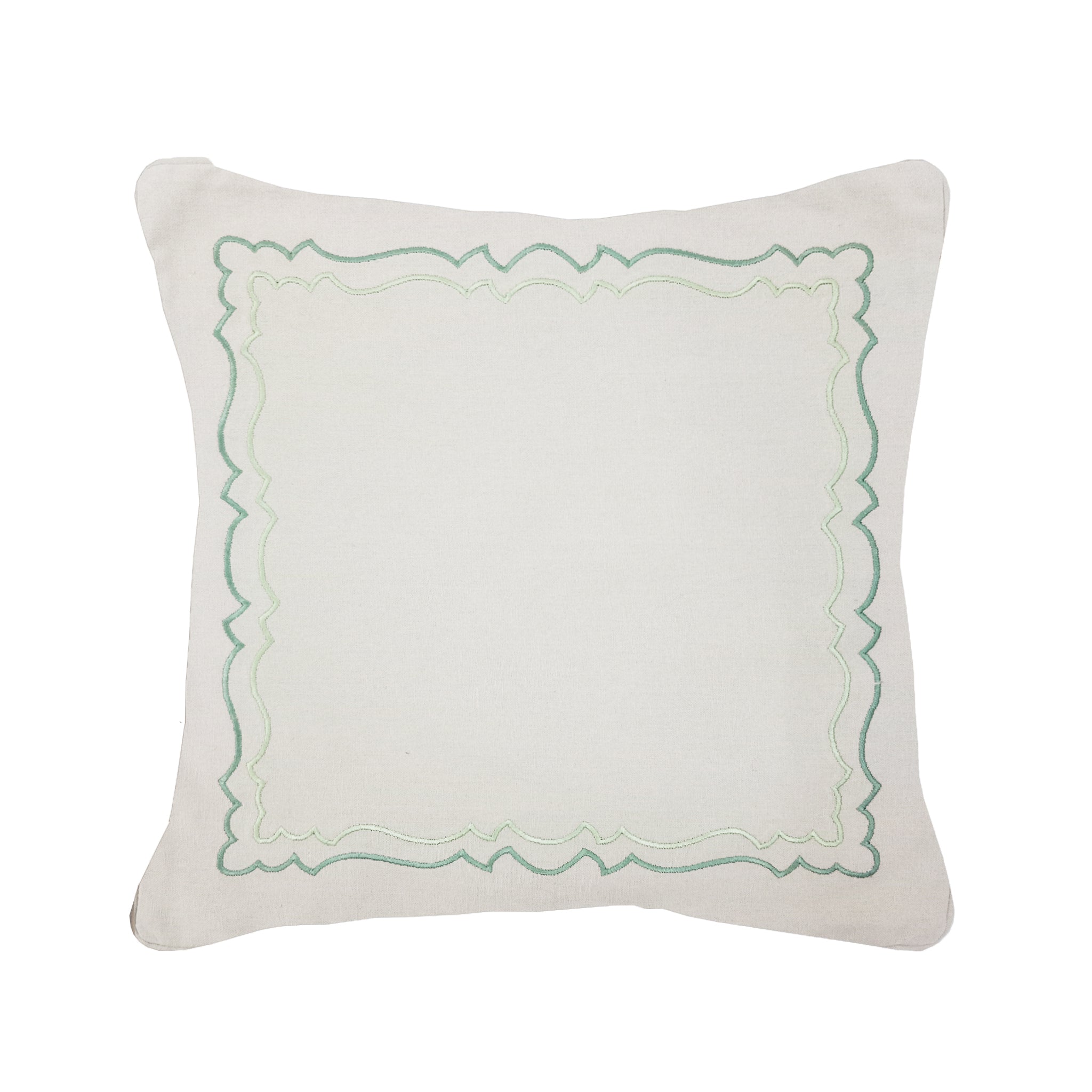 Scalloped Cushion Cover - Scalloped Greens