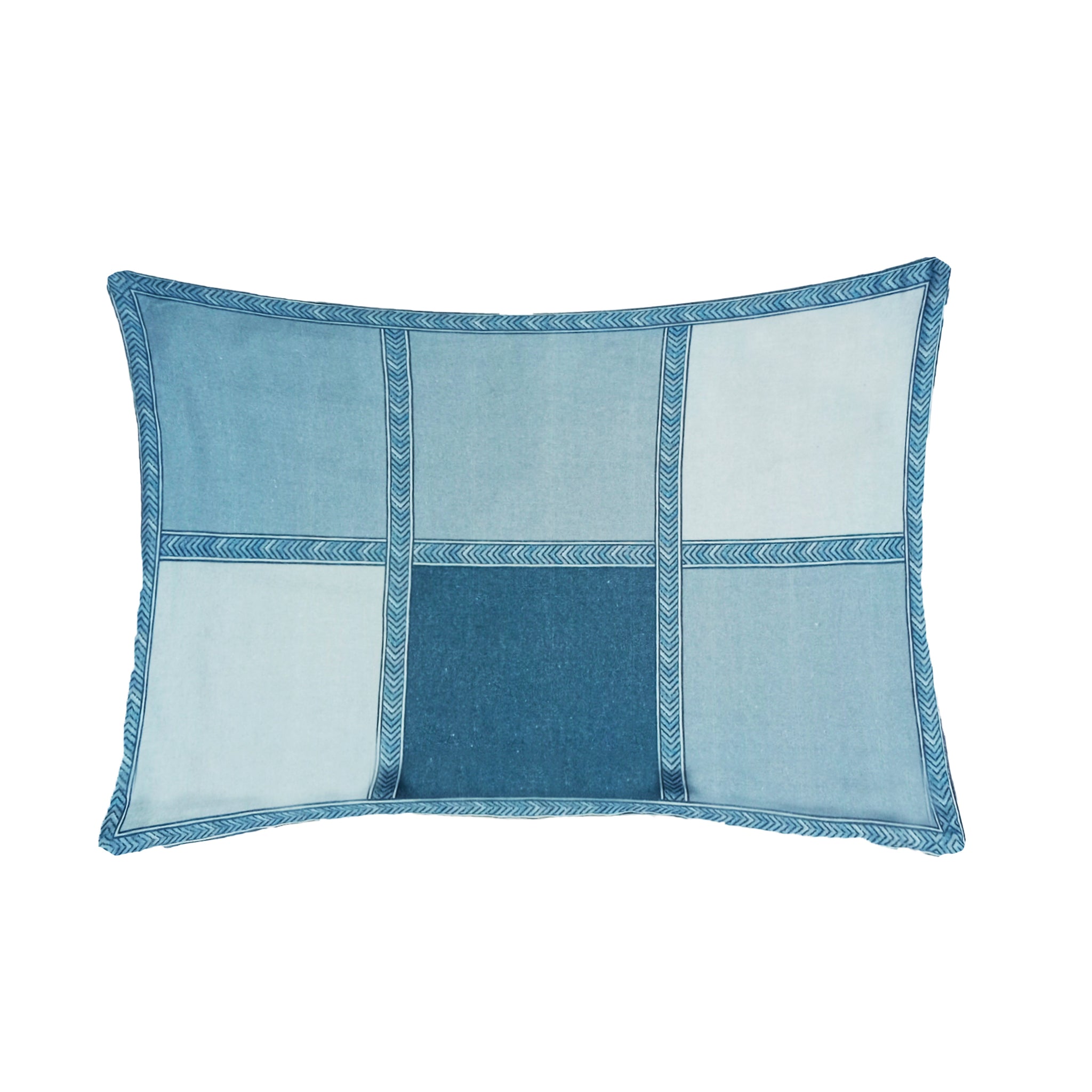 Cotton Cushion Cover - Patta and Salli Tempest Blue