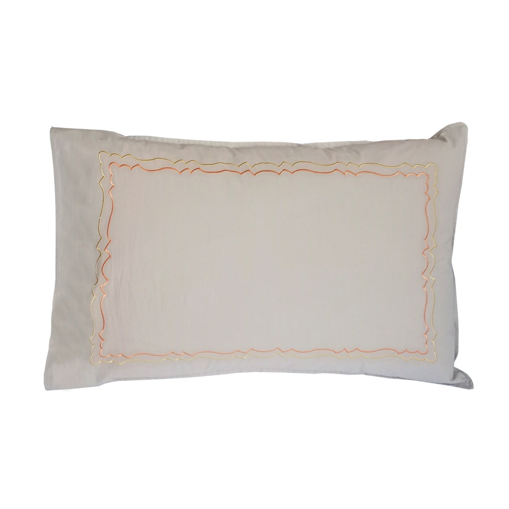 Scalloped Pillow Cover - Scalloped Orange with Yellow