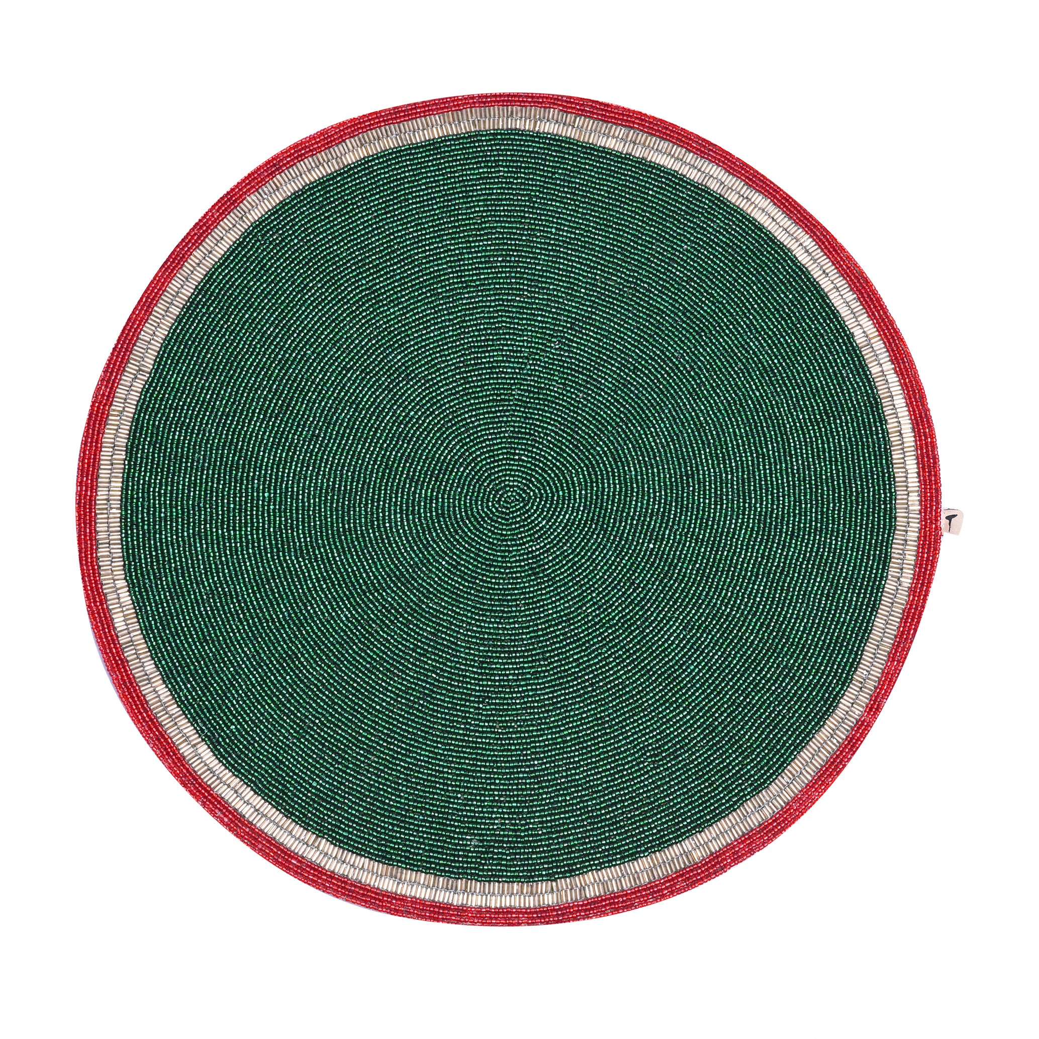 Beaded Mat - Festive Garden Green