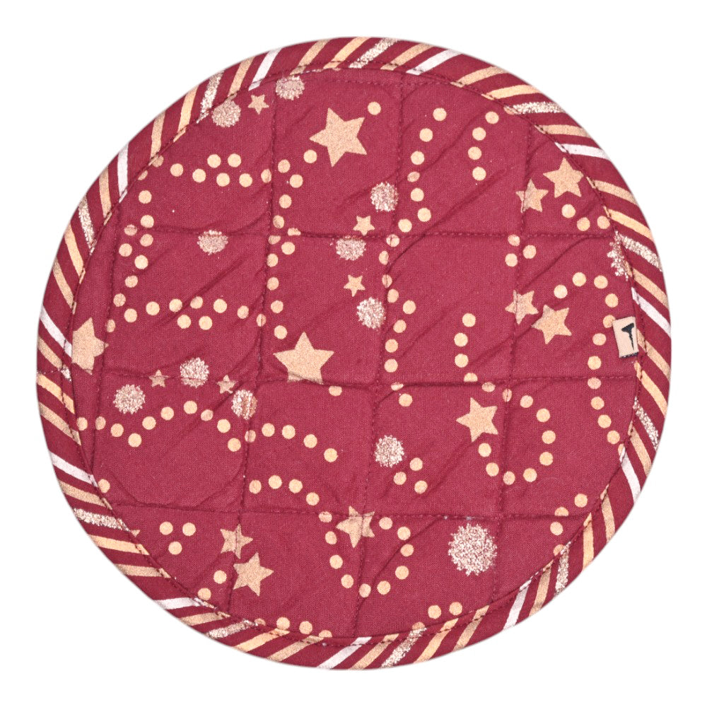 Trivet Set of 4 - Luminarie Maroon