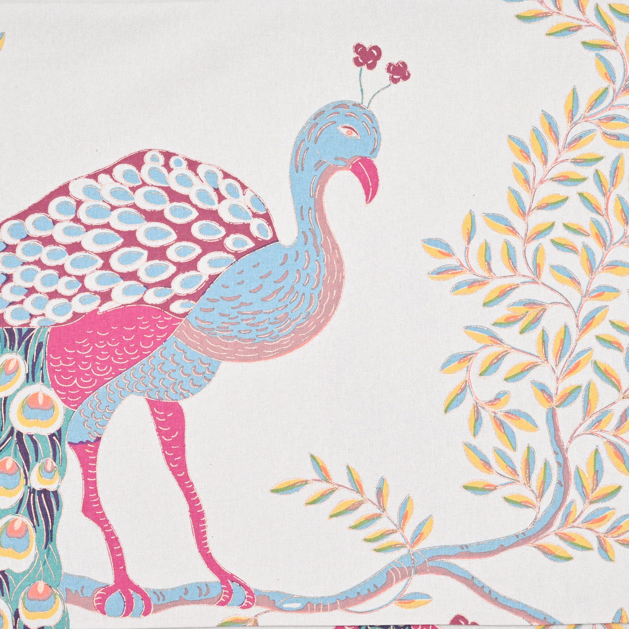 Bed Cover - Peacock Jublient Red