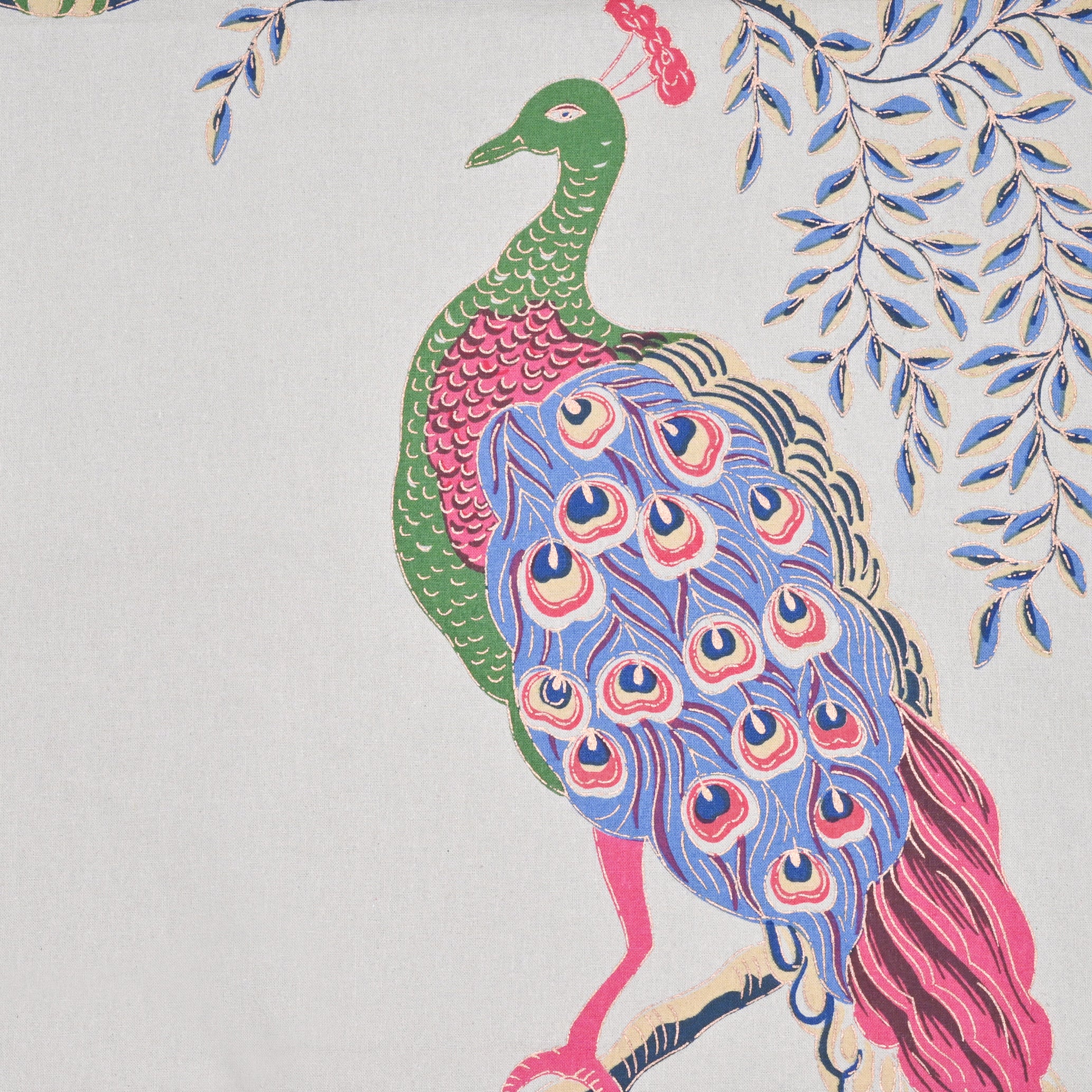 Bed Cover - Peacock Jublient Red