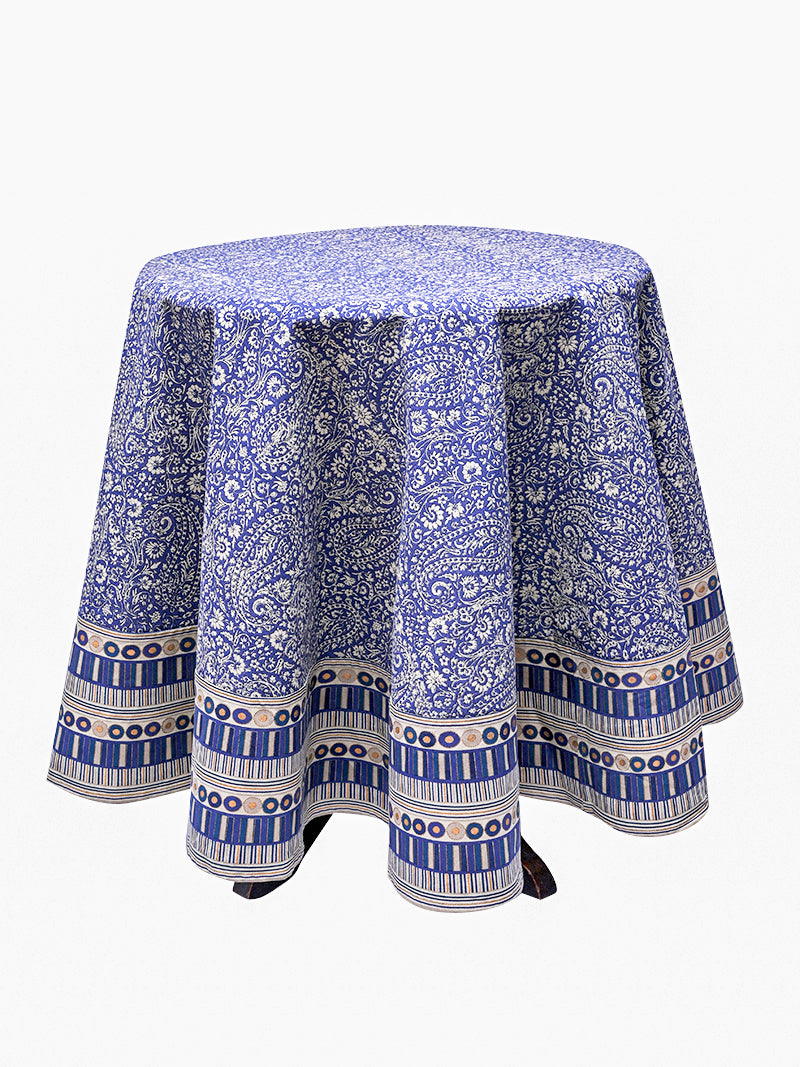 Round Table Cloth - Shahtoosh Orion Blue