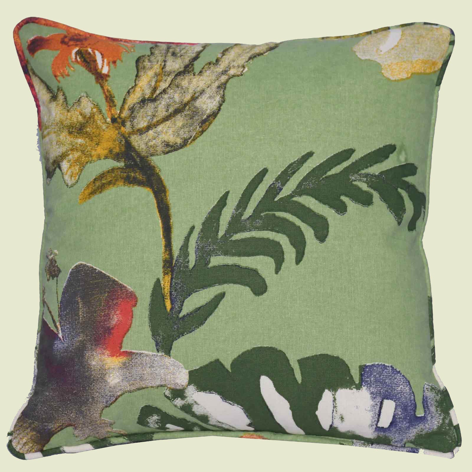 Cotton Cushion Cover - Victoria Fresh Grass