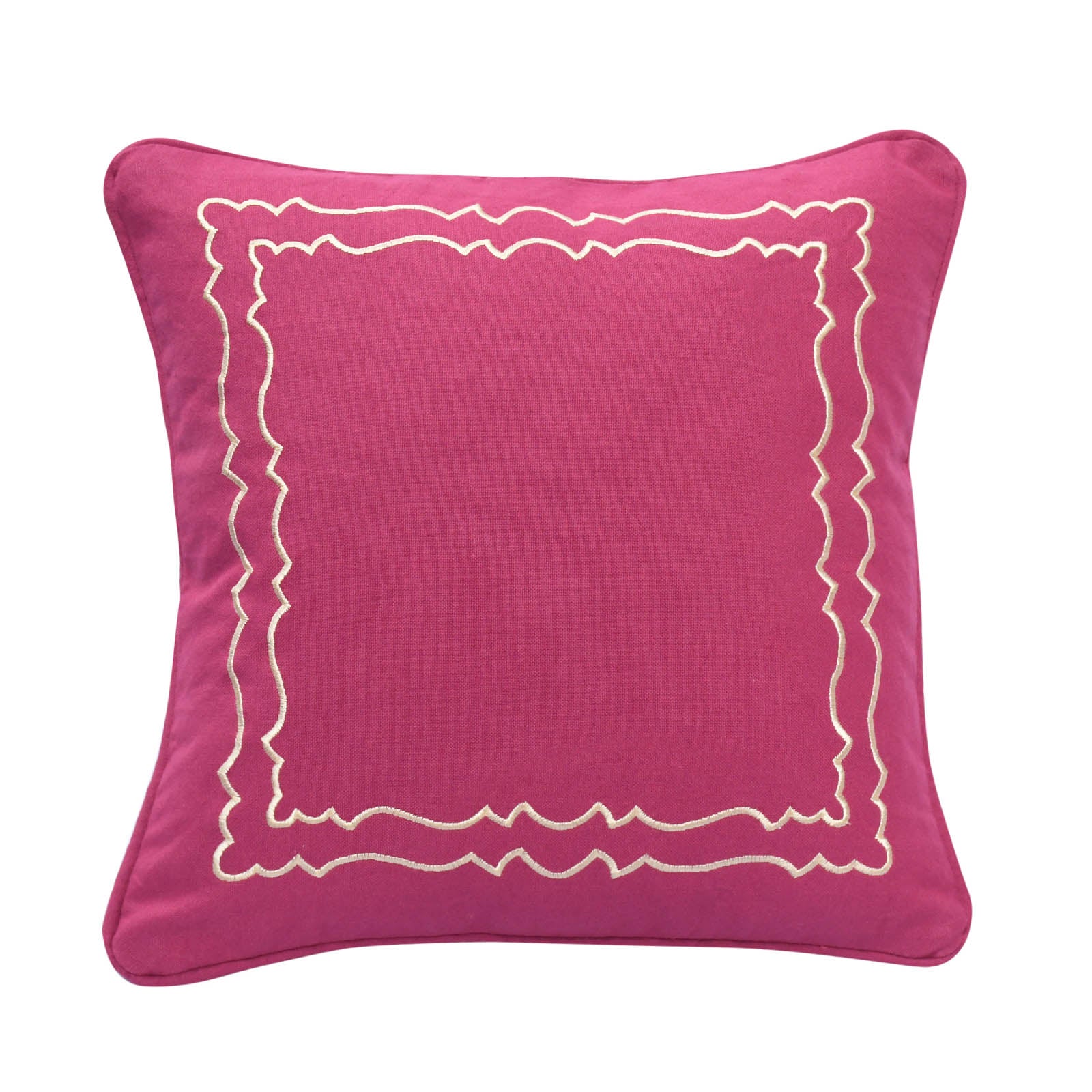 Scalloped Cushion Cover - Vintage Scalloped Magenta