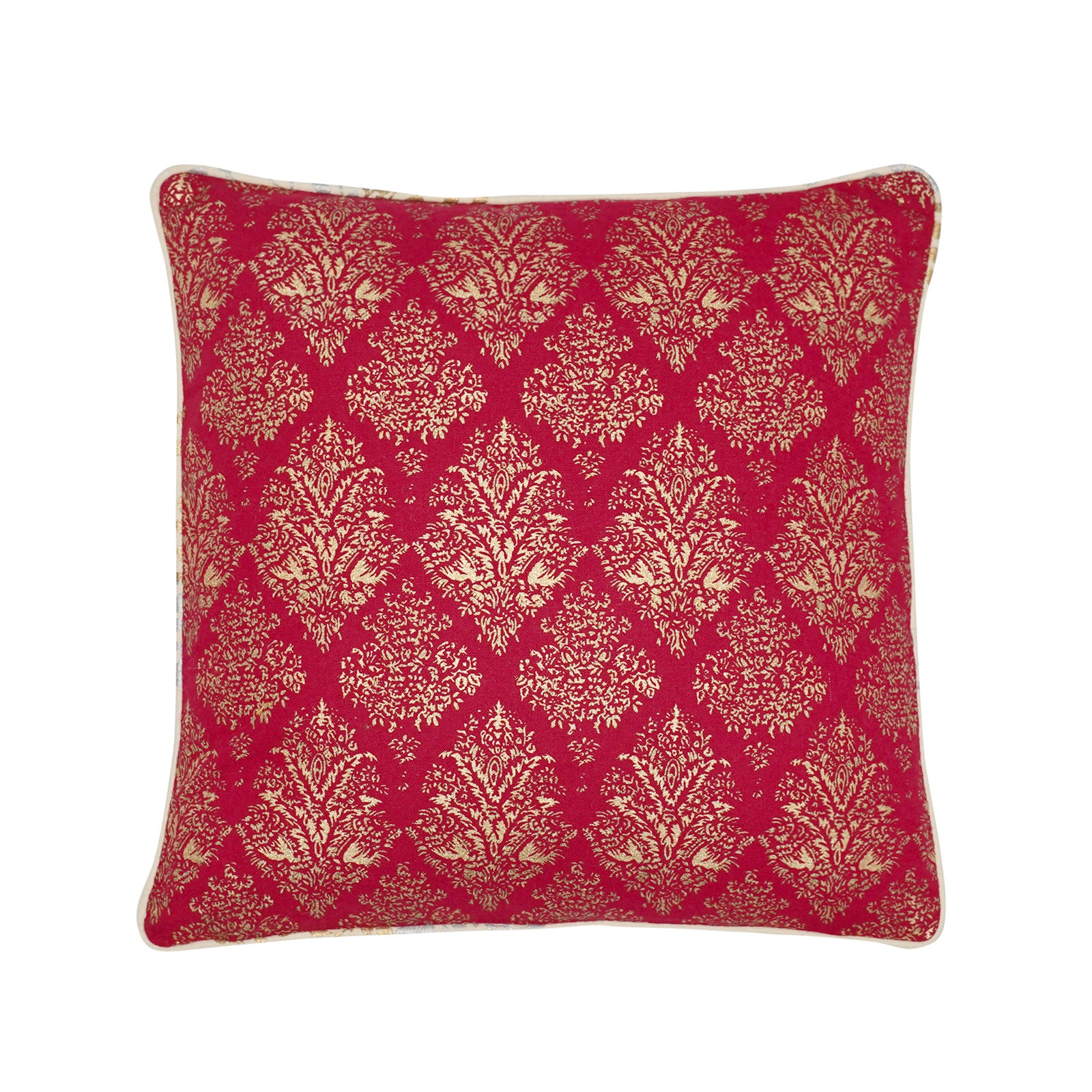 Cotton Cushion Cover - Baroque Ruby