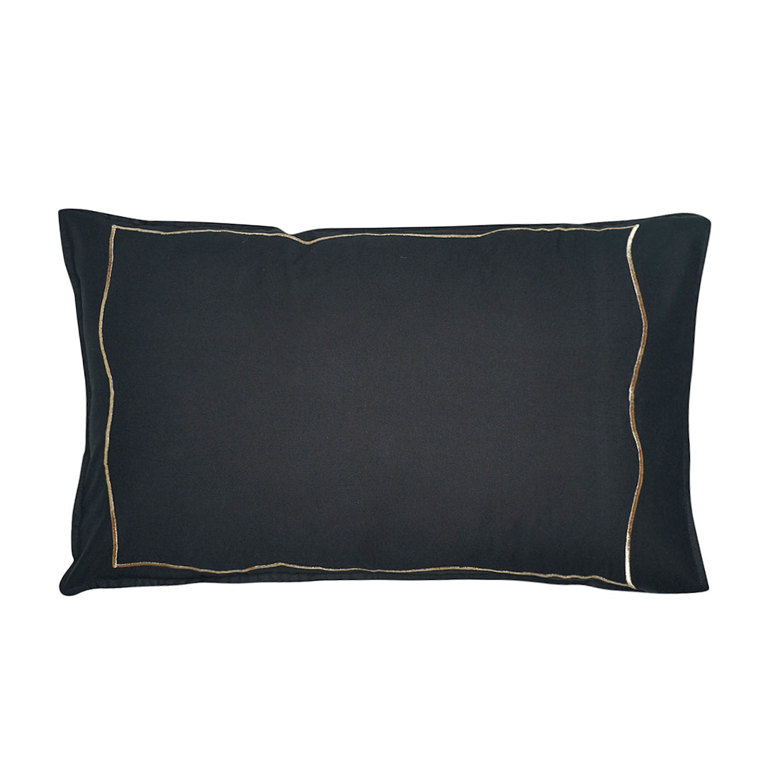 Scalloped Pillow Cover - Vintage Scalloped Black