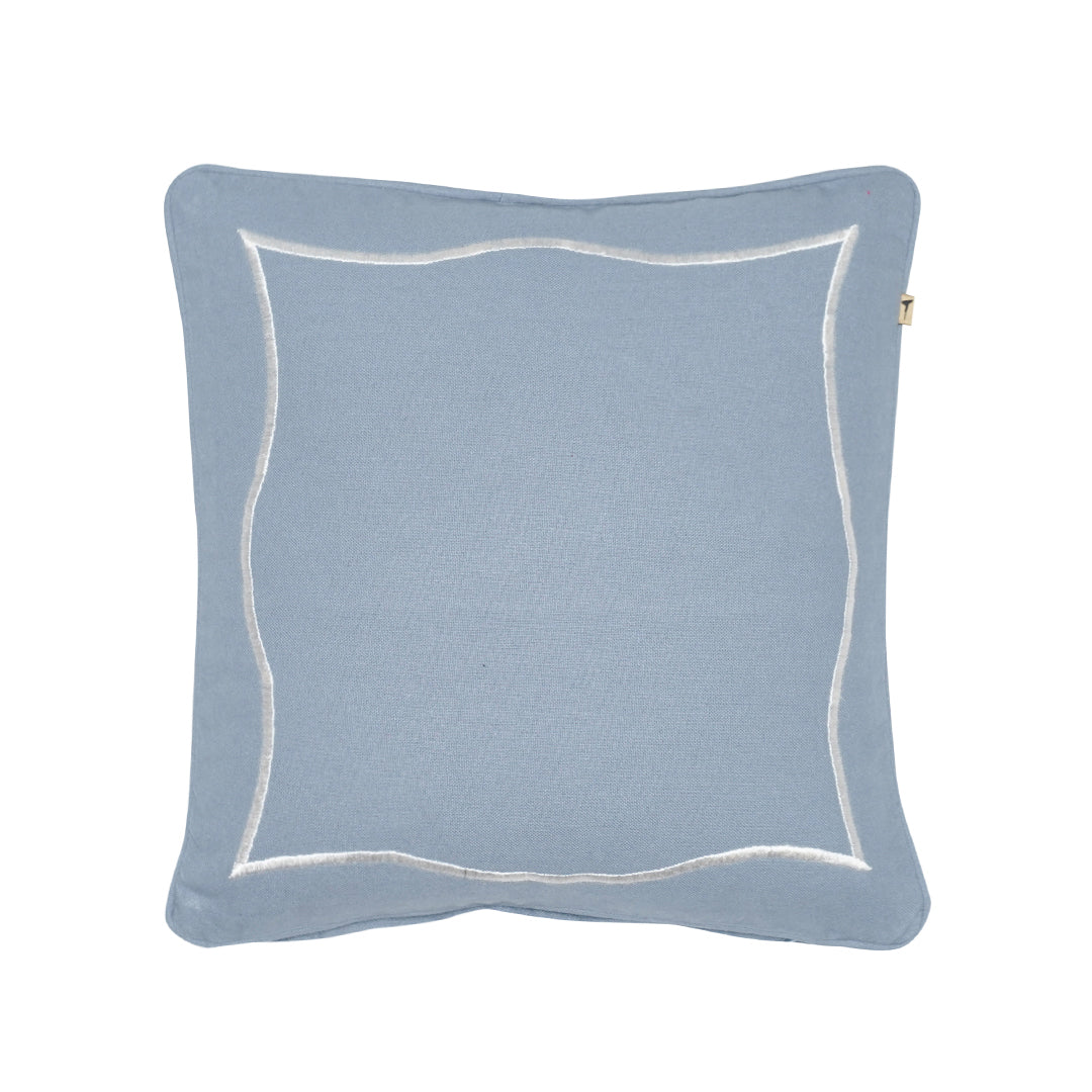 Scalloped Cushion Cover - Vintage Scalloped Light Blue