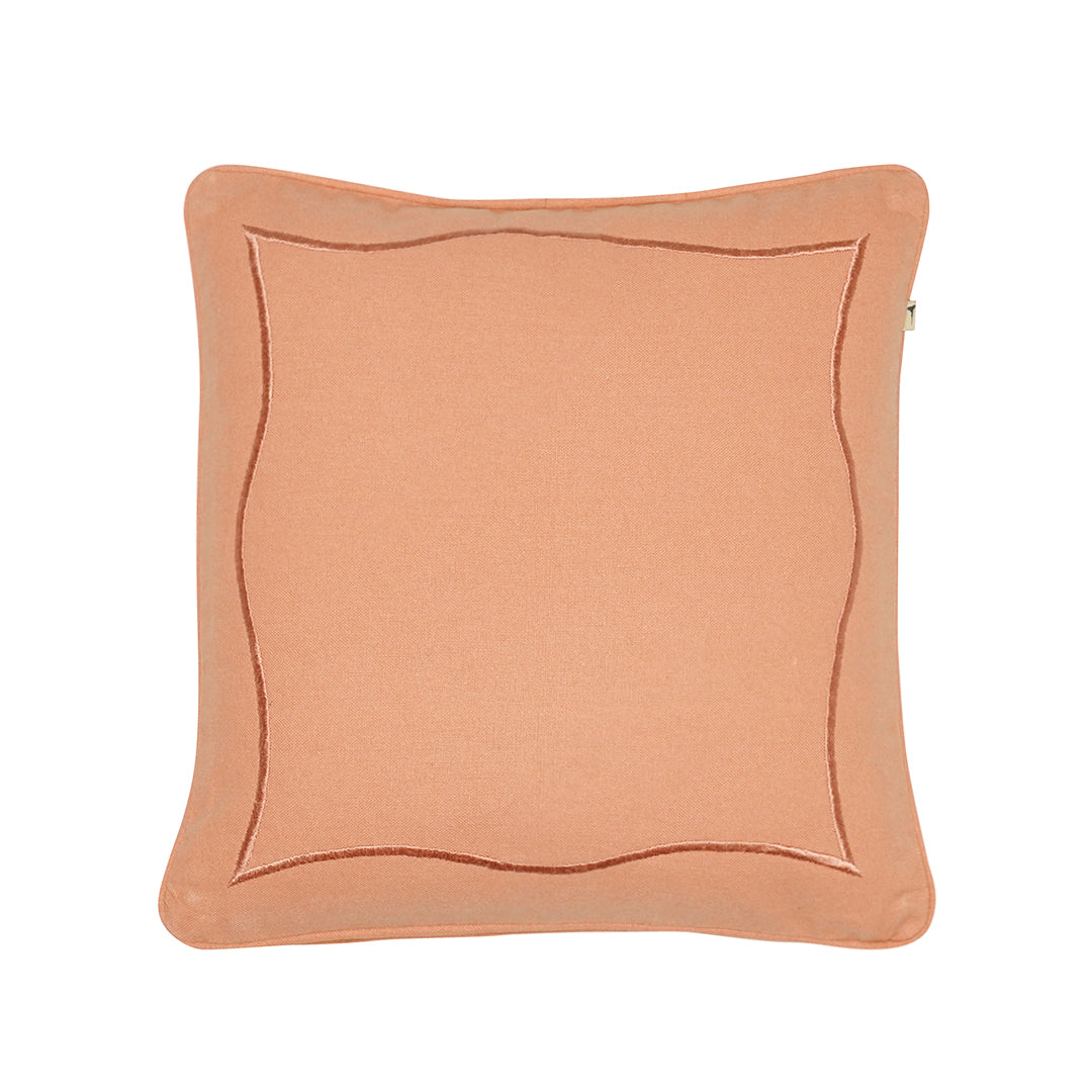 Scalloped Cushion Cover - Vintage Light Orange