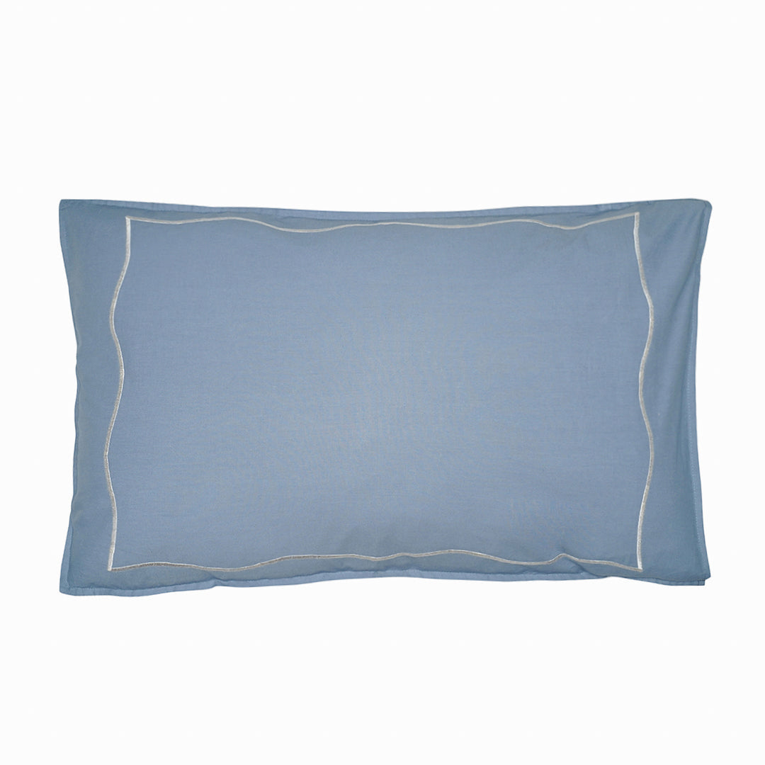 Scalloped Pillow Cover - Vintage Scalloped Light Blue